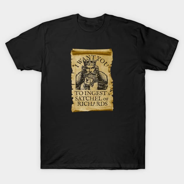 Satchel of Richards Poster T-Shirt by PopCultureShirts